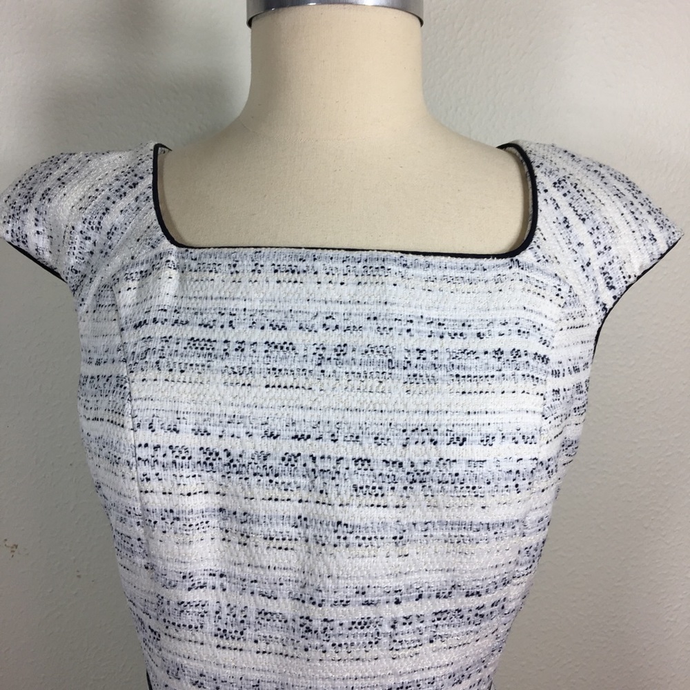 CROP David Peck Dress Tweed Black White Sz.8